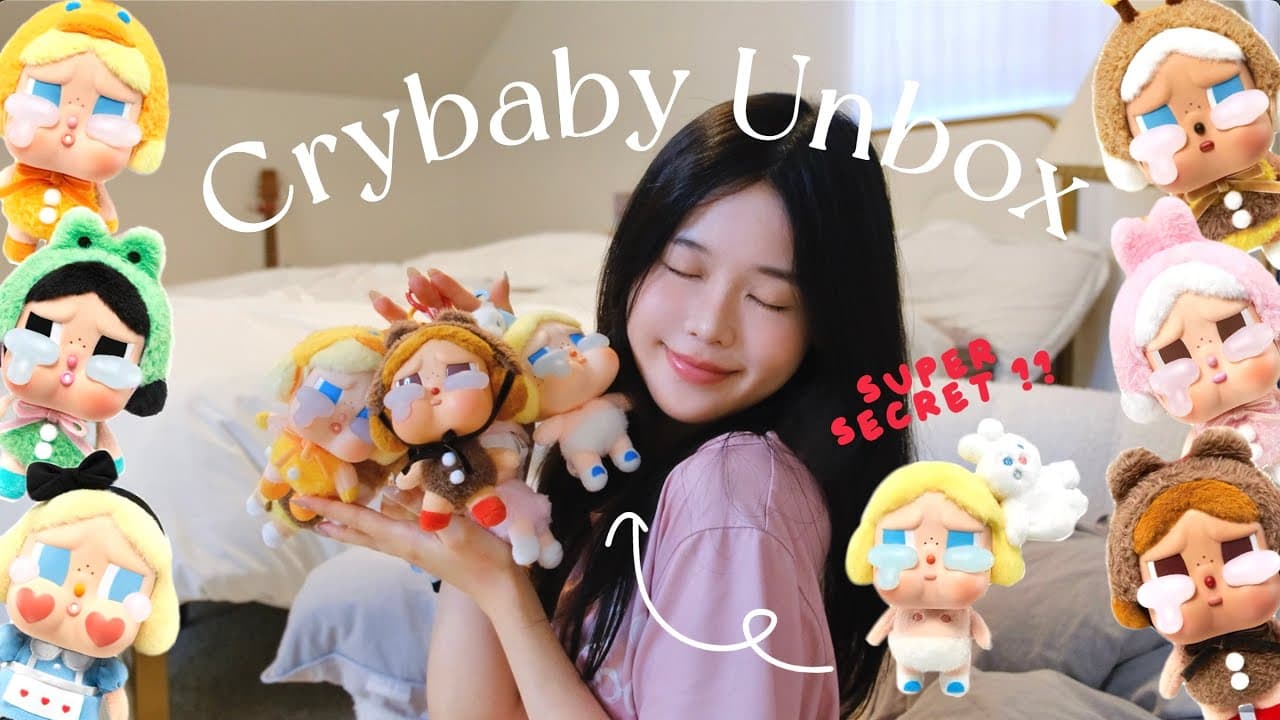Unboxing Crybaby Crying Again Series by POPMART 🎀 I PULLED THE SUPER SECRET!! ✨😭
