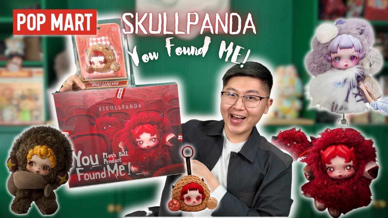 NEW POP MART SKULLPANDA You Found Me! ✨ Full Set Plush Pendant & Earphone Case Unboxing Review